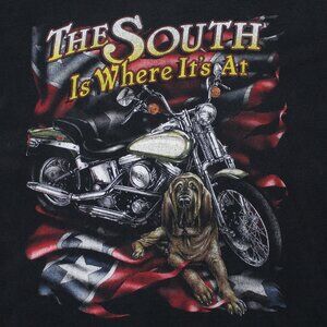 South Shirt Mens Large Black Tennessee River South is Where its at Short Sleeve